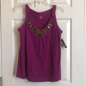 NWT a.n.a beaded collar tank top - Size M